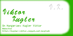 viktor kugler business card